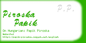 piroska papik business card